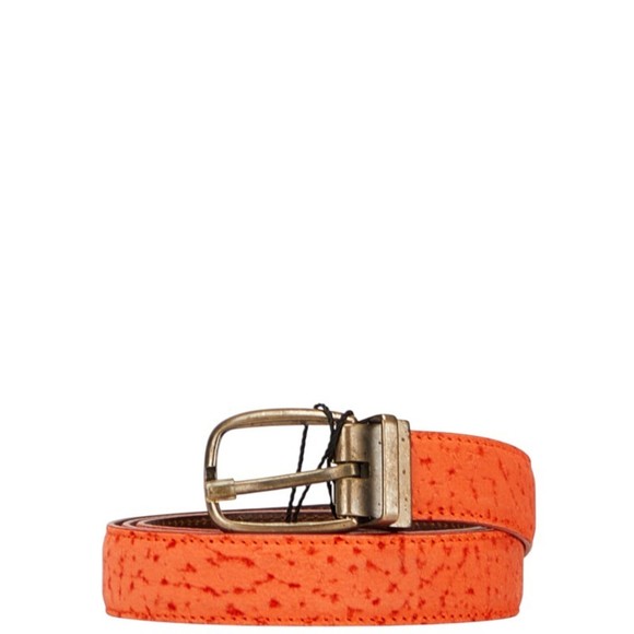 Dolce & Gabbana Men's Orange Leather Belt 100.40 BC3953